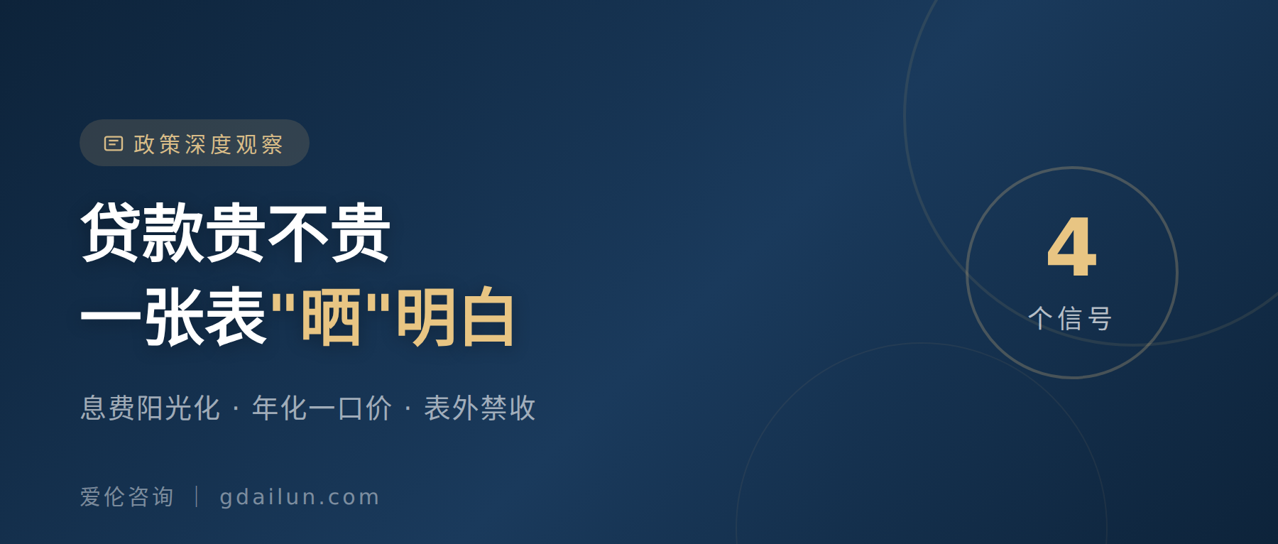 个贷成本明示新规落地:贷款贵不贵,一张表