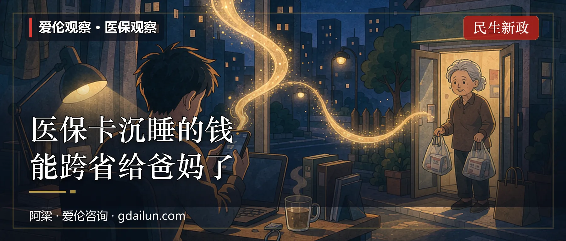 医保卡沉睡的钱，能跨省给爸妈了